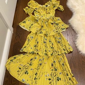 Gorgeous Acqua yellow floral dress